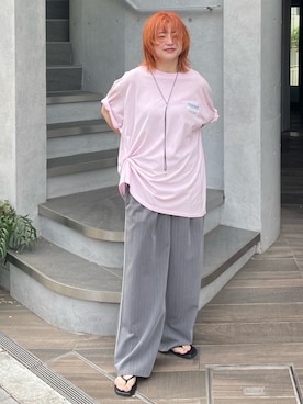 「Ungrid（アングリッド）のアイテム（シューズ）」を使った、工藤李奈さん（レディース・159cm）の春コーディネート