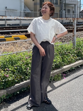「Ungrid（アングリッド）のアイテム」を使った、工藤李奈さん（骨格ストレート・レディース・159cm）の夏コーディネート