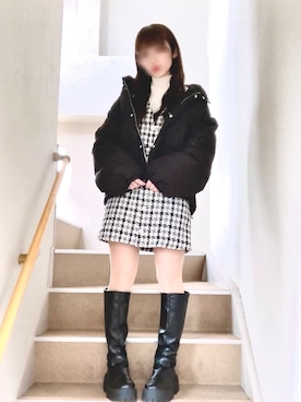 「one after another NICE CLAUP（ワンアフターアナザーナイスクラップ）のアイテム（ダウンジャケット/コート）」を使った、ちゃんさん（レディース・150cm）の春コーディネート