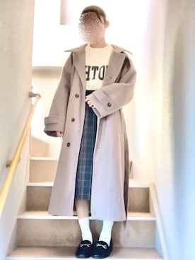 「Lace Ladies（レースレディース）のアイテム（ニット/セーター、ホワイト系）」を使った、ちゃんさん（レディース・150cm）の冬コーディネート