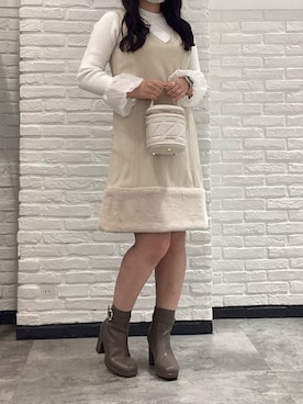 「MISCH MASCH（ミッシュマッシュ）のアイテム」を使った、モゾ店さん（骨格ストレート・レディース・156cm）の秋コーディネート