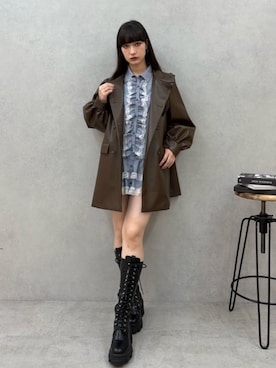 「アイテム（その他アウター）」を使った、ALYSHIAさん（レディース・167cm）の秋コーディネート