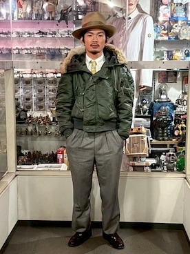 「アイテム（フォーマルスーツ/小物）」を使った、katochan257007さん（メンズ・170cm）の冬コーディネート