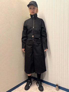 「ブラックデニム」｜りほさん（レディース・165cm）の夏コーディネート