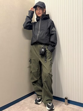 「アイテム（エコバッグ/サブバッグ）」を使った、りほさん（レディース・165cm）の秋コーディネート