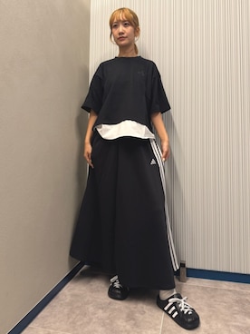 「adidas（アディダス）のアイテム（スカート）」を使った、りほさん（レディース・165cm）の夏コーディネート