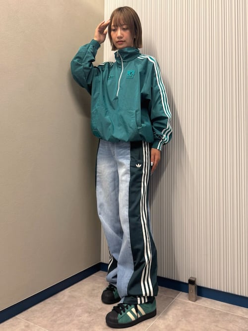 adidas アディダス　スウェット　インディゴ　デニム　ハーフパンツ adidas デニム Japona トラックパンツ イージーパンツ アディダス