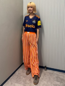 「アディダス」｜りほさん（レディース・165cm）の夏コーディネート