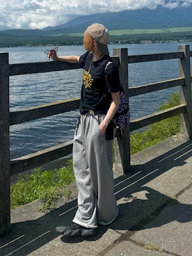 「アイテム（スウェットパンツ）」を使った、ごまだれさん（レディース・162cm）の夏コーディネート