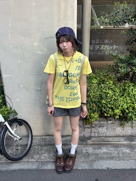 「YOLO（ヨーロ）のアイテム」を使った、ごまだれさん（レディース・162cm）の夏コーディネート