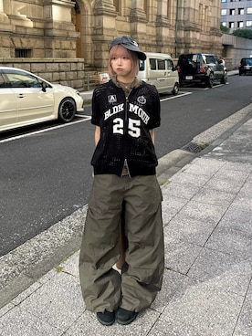 「YOLO（ヨーロ）のアイテム」を使った、ごまだれさん（レディース・162cm）の春コーディネート