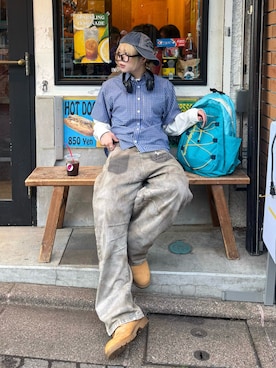 「YOLO（ヨーロ）のアイテム（バッグ）」を使った、ごまだれさん（レディース・162cm）の春コーディネート