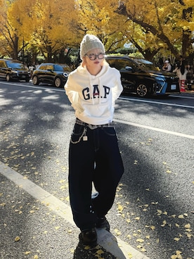 「GAP（ギャップ）のアイテム」を使った、ごまだれさん（レディース・162cm）の秋コーディネート
