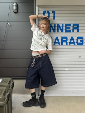 「海外系ファッション」｜ごまだれさん（レディース・162cm）の夏コーディネート