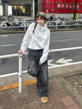 「Supreme （シュプリーム）のアイテム（帽子）」を使った、ごまだれさん（レディース・162cm）の秋コーディネート