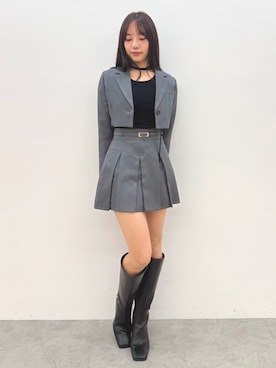 「アイテム（テーラードジャケット）」を使った、FUMIさん（レディース・165cm）の夏コーディネート