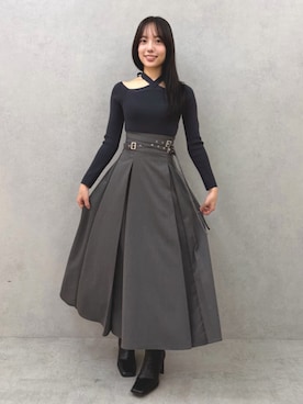 「RESEXXY（リゼクシー）のアイテム（ワンピース）」を使った、FUMIさん（レディース・165cm）の秋コーディネート