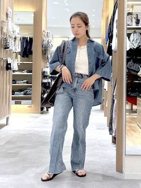 「アイテム（トートバッグ、パープル系）」を使った、hina11aa18さん（レディース・149cm）の夏コーディネート