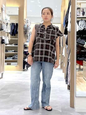 「アイテム（トートバッグ、パープル系）」を使った、hina11aa18さん（レディース・149cm）の夏コーディネート