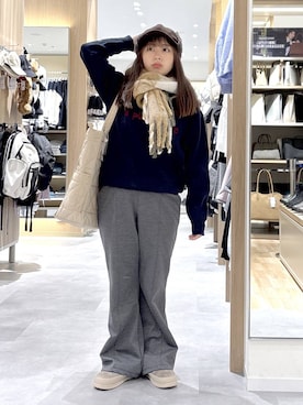 「アイテム（マフラー）」を使った、hina11aa18さん（レディース・149cm）の秋コーディネート