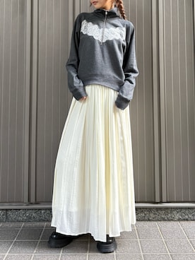 「アイテム（スウェット）」を使った、オリオン座さん（レディース・166cm・10代）の秋コーディネート