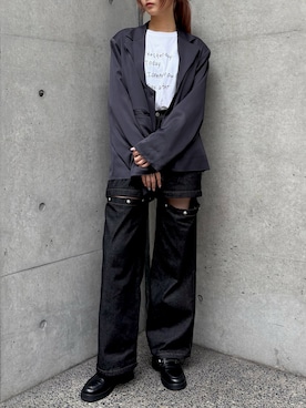 「アイテム（テーラードジャケット）」を使った、オリオン座さん（レディース・166cm・10代）の秋コーディネート