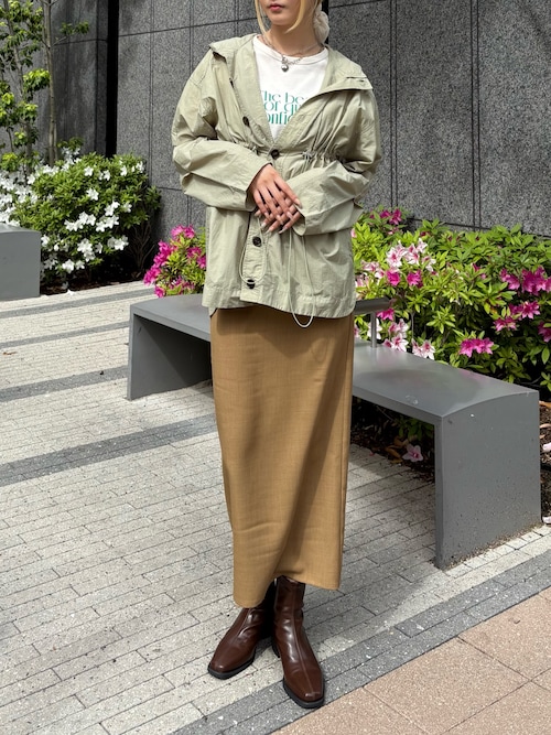 【CLEIO】-春アウター- セミシアーフード付きブルゾン SEMI-SHEER HOODED BLOUSON