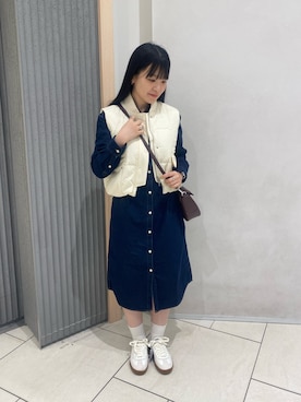 「アイテム（シャツワンピース）」を使った、kyo_chanさん（レディース・157cm）の冬コーディネート