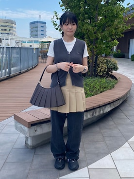 「LACOSTE（ラコステ）のアイテム」を使った、kyo_chanさん（レディース・157cm）の秋コーディネート
