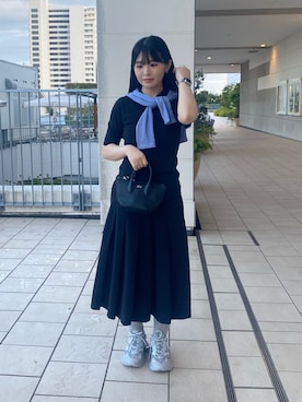 「アイテム（ポロシャツ）」を使った、kyo_chanさん（レディース・157cm）の夏コーディネート