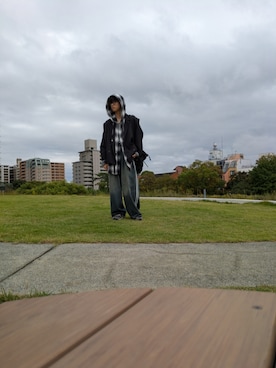 「アイテム（ジャケット/アウター）」を使った、ゆうじさん（メンズ・172cm・10代）の秋コーディネート