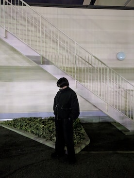 「CLEL（クレイル）の手袋（手袋、ブラック系）」を使った、HISAさん（メンズ・172cm）の冬コーディネート