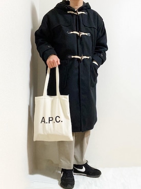 「kutir（クティール）のアイテム（ダッフルコート）」を使った、たくさん（メンズ・175cm）の冬コーディネート