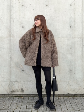 「Clarks（クラークス）のアイテム」を使った、MINAEさん（レディース・160cm）の冬コーディネート