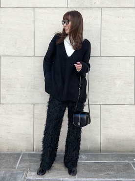 「MECRE（メクル）のアイテム」を使った、MINAEさん（レディース・160cm）の冬コーディネート