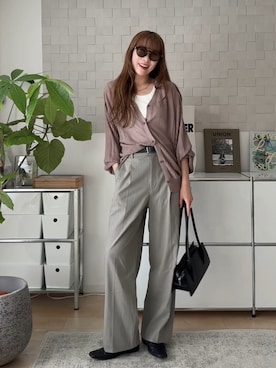「UNITED ARROWS（ユナイテッドアローズ）のアイテム」を使った、MINAEさん（レディース・160cm）の秋コーディネート