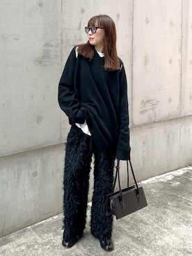 「MECRE（メクル）のアイテム」を使った、MINAEさん（レディース・160cm）の冬コーディネート