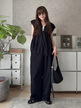 「HANNE（アン）のアイテム」を使った、MINAEさん（レディース・160cm）の夏コーディネート