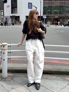 「JIL SANDER（ジルサンダー）のアイテム（バッグ）」を使った、MINAEさん（レディース・160cm）の春コーディネート