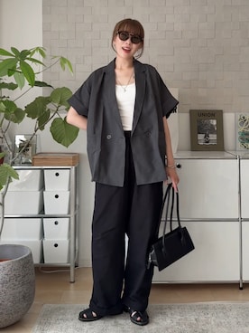 「HANNE（アン）のアイテム」を使った、MINAEさん（レディース・160cm）の夏コーディネート