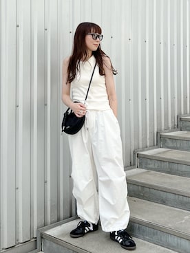 美品✨TODAYFULトゥデイフル ボーイフレンドナイロンパンツ ホワイト 近年 TODAYFUL（トゥデイフル）の「【TODAYFUL/トゥデイフル】ボーイ