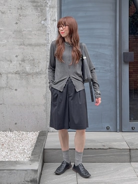 「アイテム（サングラス）」を使った、MINAEさん（レディース・160cm）の秋コーディネート