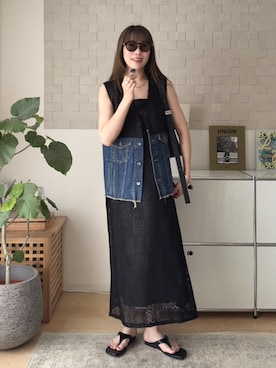 「JIL SANDER（ジルサンダー）のアイテム」を使った、MINAEさん（レディース・160cm）の夏コーディネート