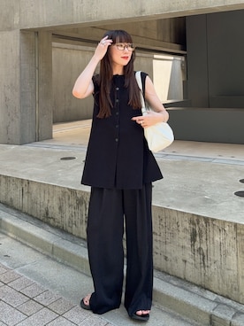 「OOFOS（ウーフォス）のアイテム」を使った、MINAEさん（骨格ナチュラル・レディース・160cm）の夏コーディネート