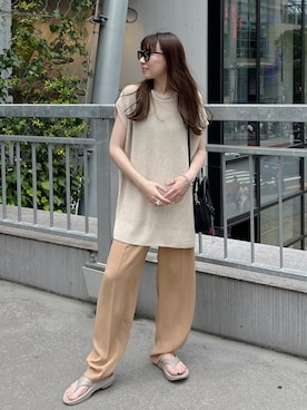 6(ロク)の「<6(ROKU)>ニュージョーゼット タックパンツ23AW
