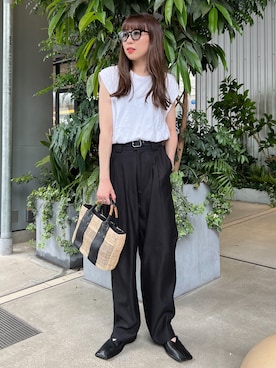 「BLACK BY MOUSSY（ブラックバイマウジー）のアイテム」を使った、MINAEさん（骨格ナチュラル・レディース・160cm）の夏コーディネート