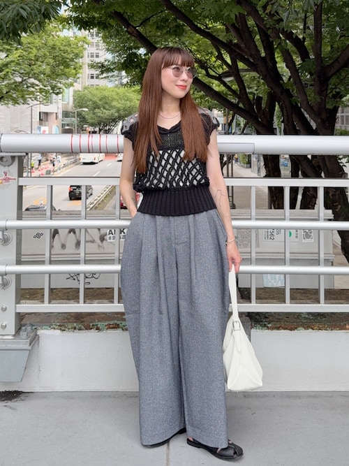 Mix Yarn Crochet Top（ベスト）｜leinwande（ラインヴァンド