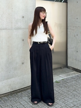 「JIL SANDER（ジルサンダー）のアイテム」を使った、MINAEさん（骨格ナチュラル・レディース・160cm）の夏コーディネート