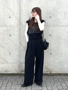 TODAYFUL（トゥデイフル）の「サスペンダーハイウエストパンツ