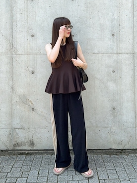 「OOFOS（ウーフォス）のアイテム」を使った、MINAEさん（骨格ナチュラル・レディース・160cm）の夏コーディネート